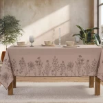 Τραπεζομάντηλο Kerkynia Brown Nef-Nef Homeware 140Χ180 100% Βαμβάκι