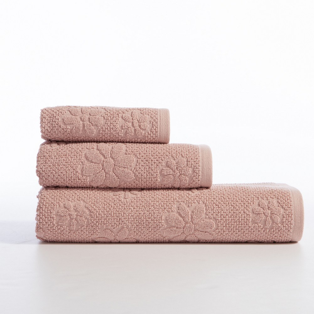 Πετσέτα Margot Pink Nef-Nef Homeware Χεριών 30x50cm 100% Βαμβάκι