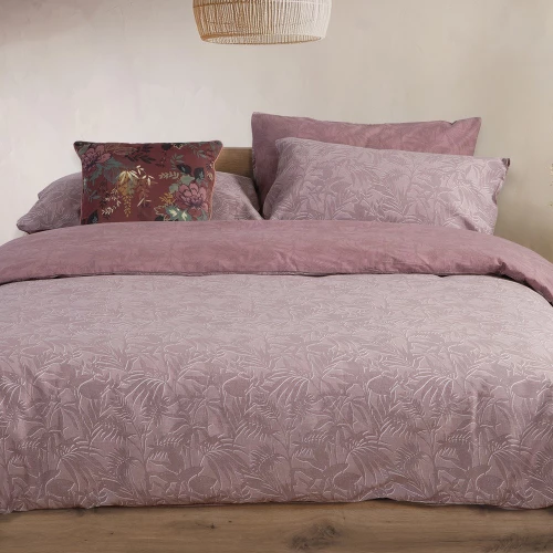 Σεντόνια Dazier Με Λάστιχο (Σετ 4τμχ) Mauve Nef-Nef Homeware Υπέρδιπλo 160x235cm 100% Βαμβάκι
