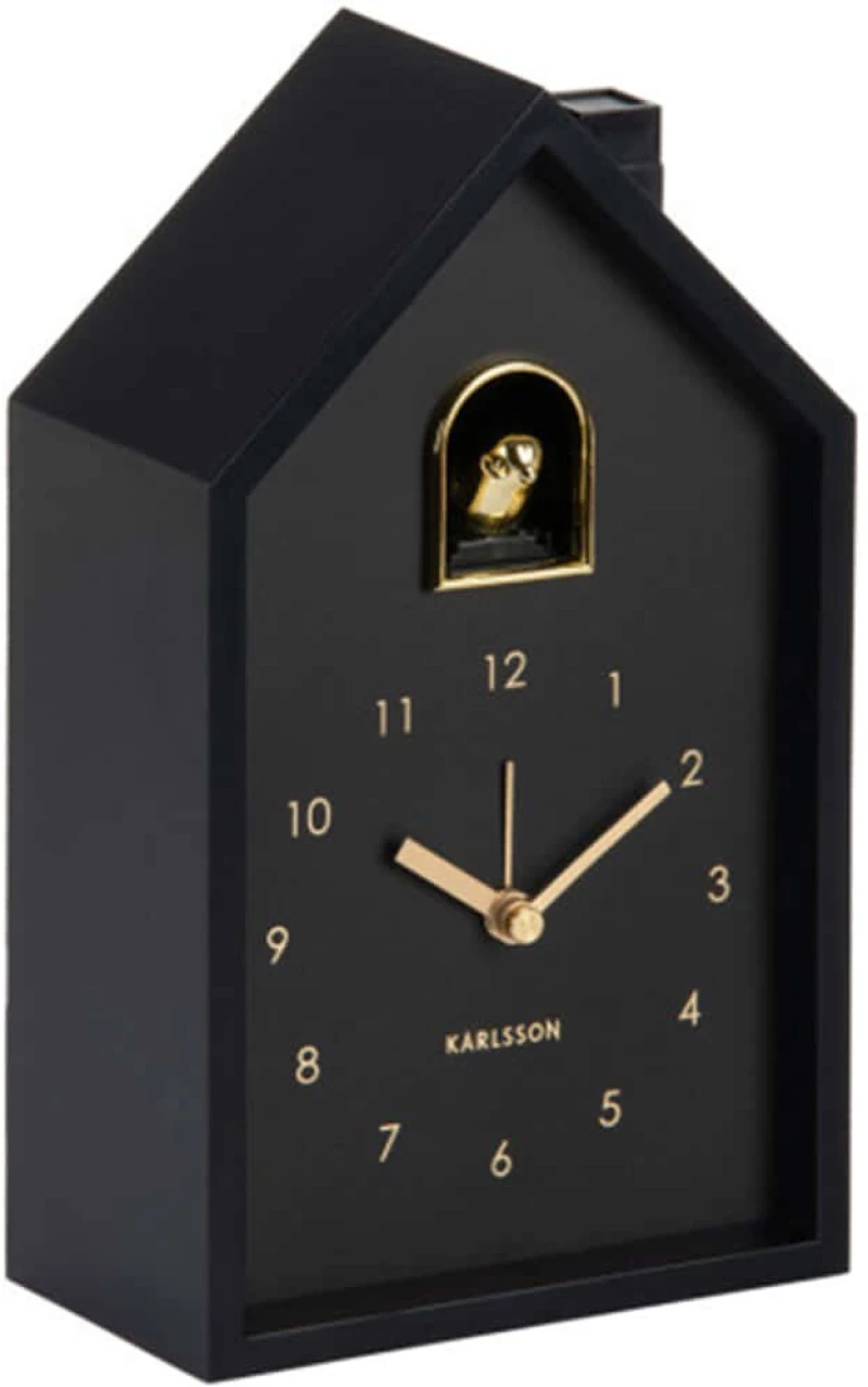 Ρολόι Επιτραπέζιο - Ξυπνητήρι Modern Cuckoo Oro KA6077BK 11,5x6x20cm Black Karlsson ABS
