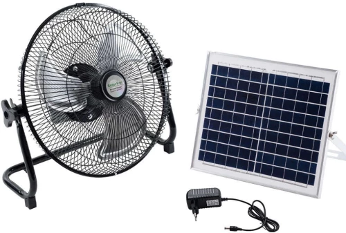 Ανεμιστήρας Δαπέδου Επαναφορτιζόμενος Αυτόνομος Ηλιακός SOLARO-FAN 85352 42x20x35cm 25W Black-Silver Globostar