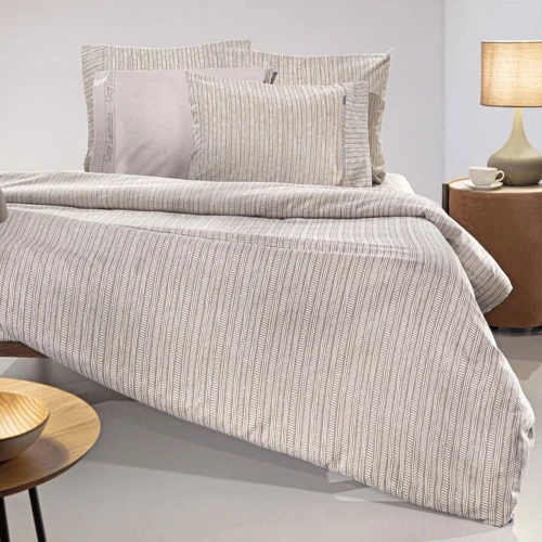 Σεντόνια Φανελένια Alpina (Σετ 3τμχ) Brown Guy Laroche Ημίδιπλο 170x265cm 100% Βαμβάκι