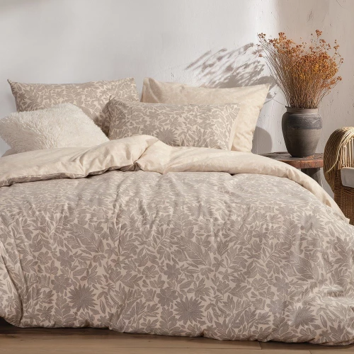 Σεντόνια Φανελένια Issual (Σετ 3τμχ) Grey Nef-Nef Homeware Μονό 160x260cm 100% Βαμβακερή Φανέλα