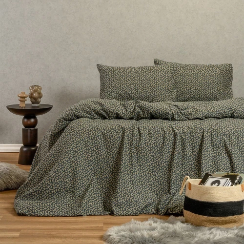 Σεντόνια Φανελένια Elise (Σετ 4τμχ) Blue Melinen Υπέρδιπλo 235x260cm 100% Βαμβακερή Φανέλα