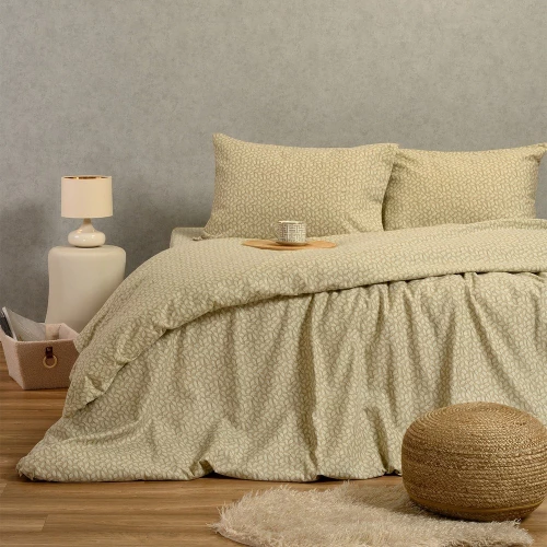 Σεντόνια Φανελένια Elise (Σετ 4τμχ) Greige Melinen King Size 270x260cm 100% Βαμβακερή Φανέλα