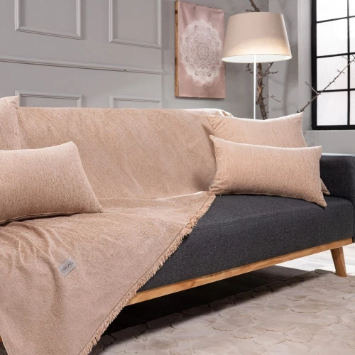 Ριχτάρι Basic 14 Mocca Teoran Τετραθέσιο 180x350cm Βαμβάκι-Πολυέστερ