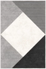 Χαλί Sftkece028 485HFT3629 Black-Beige Conceptum Hypnose 100X200cm
