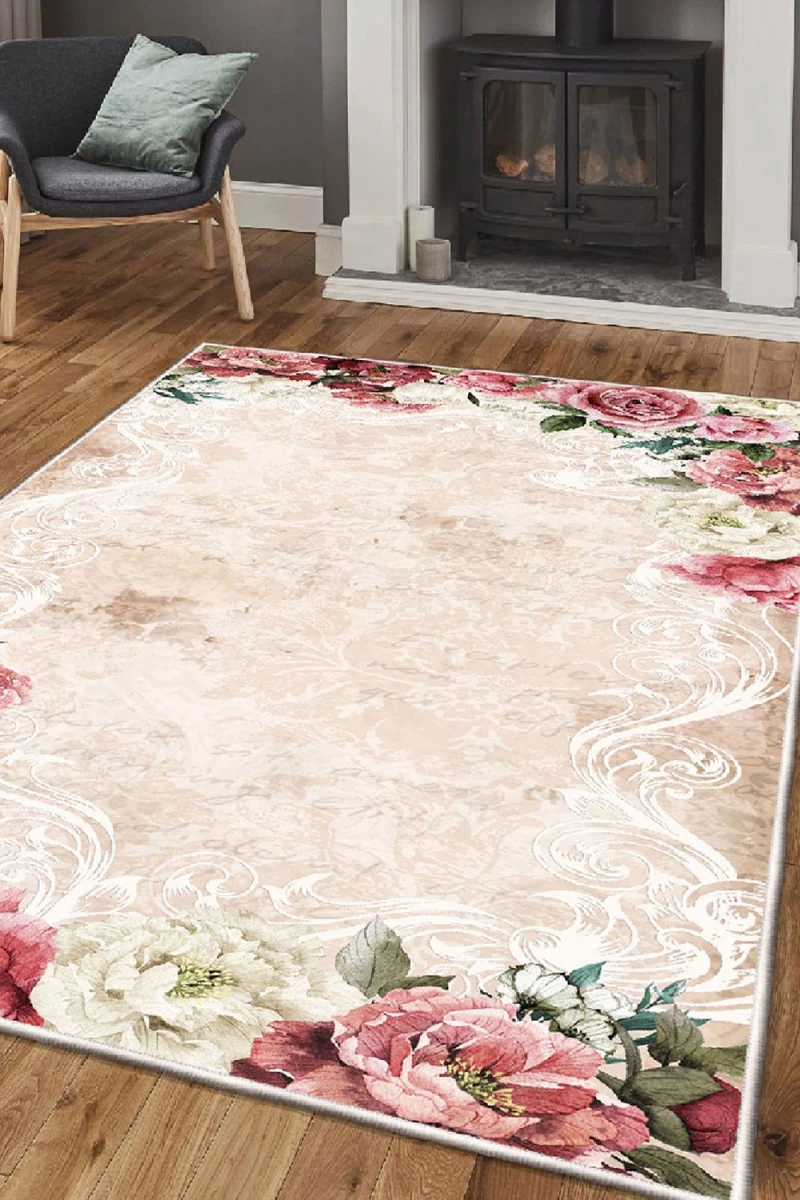 Χαλί Els1814 599HFT1479 Beige-Pink Conceptum Hypnose 80X150cm