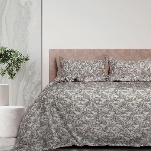 Σεντόνια WH101 (Σετ 4τμχ) Greige Palamaiki Υπέρδιπλo 245x270cm 100% Βαμβακοσατέν