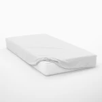 Σεντόνι Exotic Line Με Λάστιχο White DimCol Ημίδιπλο 120x230cm 100% Βαμβάκι