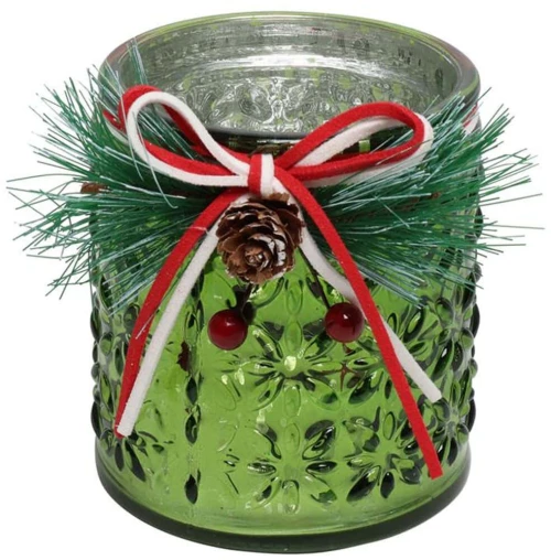 Κερί Σε Βαζάκι Xmas 013.823184 8x9cm Green