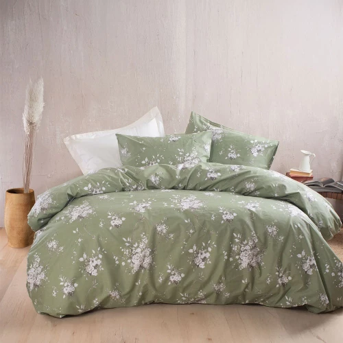 Σεντόνια Linie (Σετ 4τμχ) Green Ρυθμός King Size 270x290cm 100% Βαμβάκι