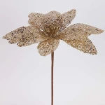 Λουλούδι - Κλαδί Με Glitter 600-47412 30x45cm Champagne