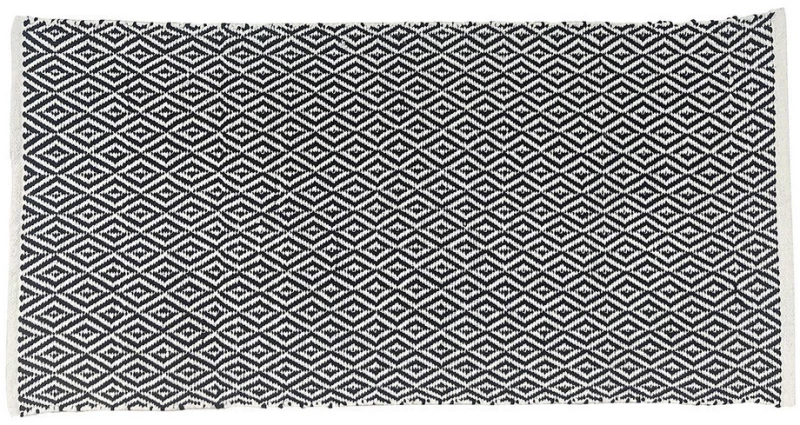 Χαλάκι Κουζίνας Polly Black Melinen 60X120cm Βαμβάκι