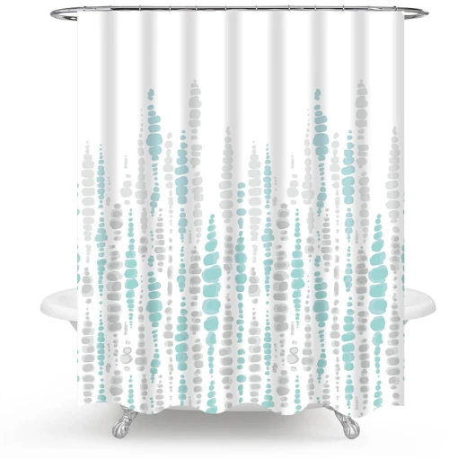 Κουρτίνα Μπάνιου Ντέρεκ White-Ciel Viopros 240Πx180Υ Πολυέστερ