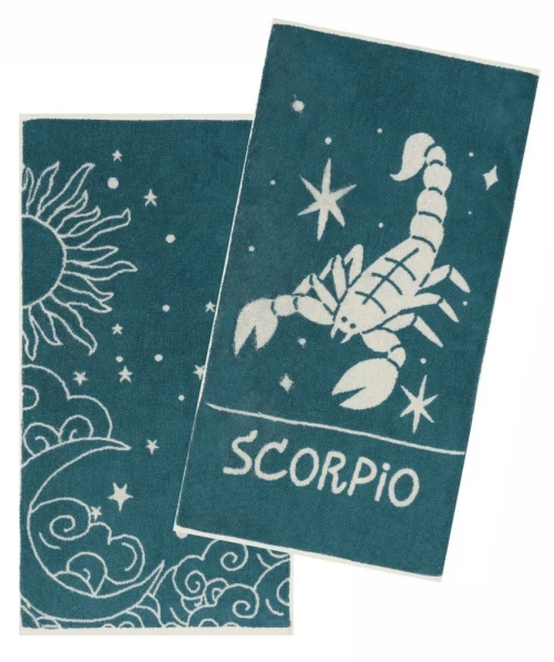Πετσέτες Zodiac-Scorpio (Σετ 2τμχ) Veraman Kentia Σετ Πετσέτες 50x90cm 100% Βαμβάκι