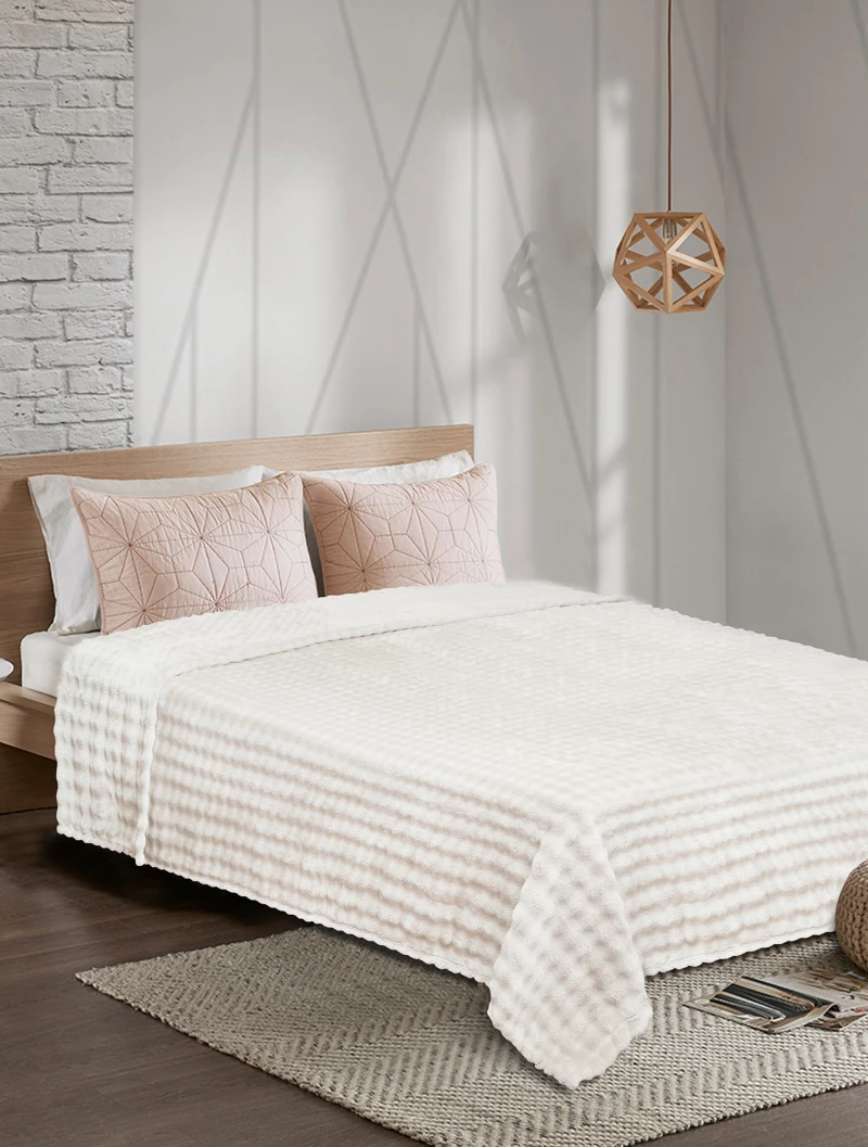 Κουβέρτα Fleece PUFFELLA ECRU Εκρού Κουβέρτα μονή: 160 x 220 εκ. MADI