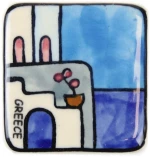 Μαγνητάκι Greece 5x5εκ.- Γλάστρα