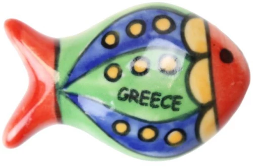 Μαγνητάκι κεραμικό Ψάρι 5x3,5εκ.- Γιακάς