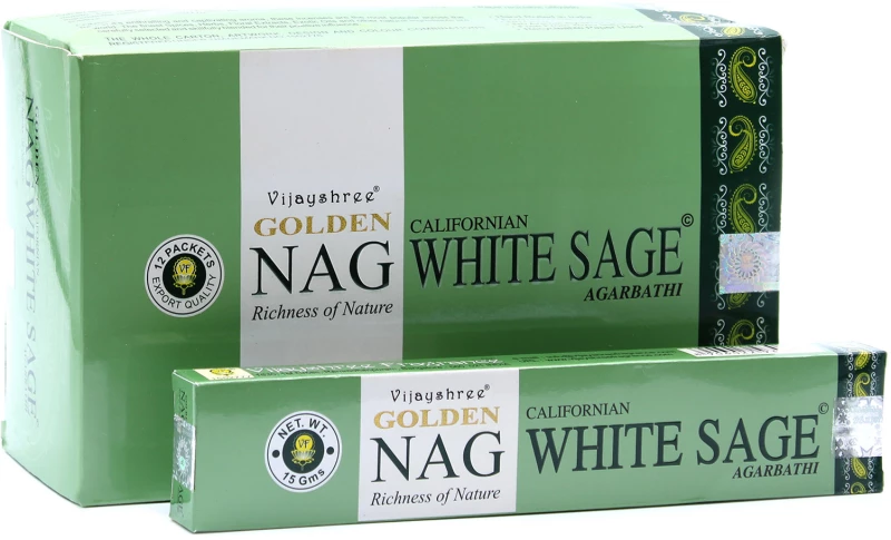 Aρωματικά Στικ Golden Nag White Sage Vijayshree Masala Agarbathi 15g
