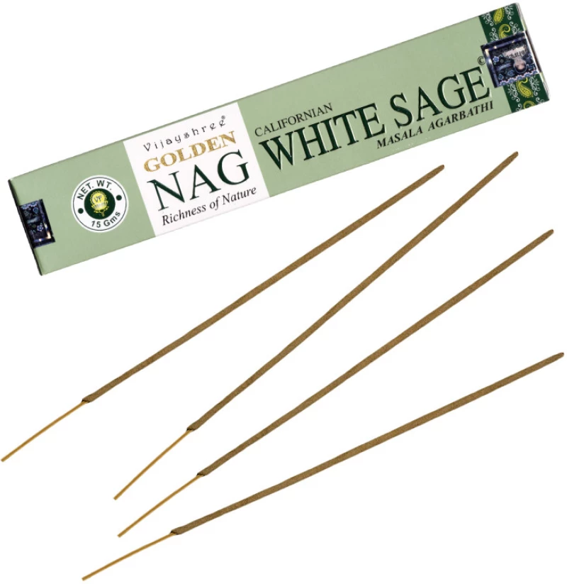 Aρωματικά Στικ Golden Nag White Sage Vijayshree Masala Agarbathi 15g