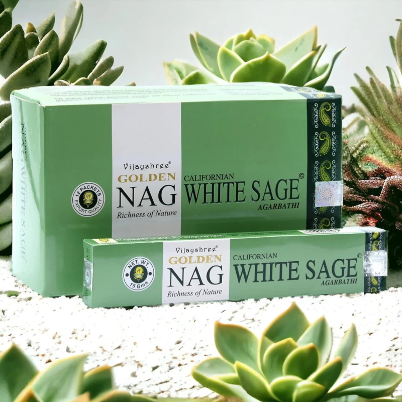 Aρωματικά Στικ Golden Nag White Sage Vijayshree Masala Agarbathi 15g