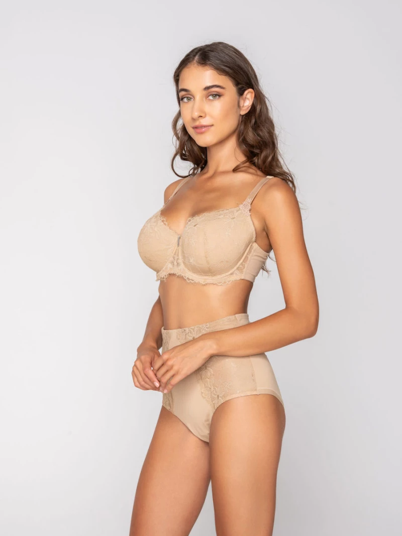 Slip Luna Venus Maxi - Μπεζ - Με Δαντέλα
