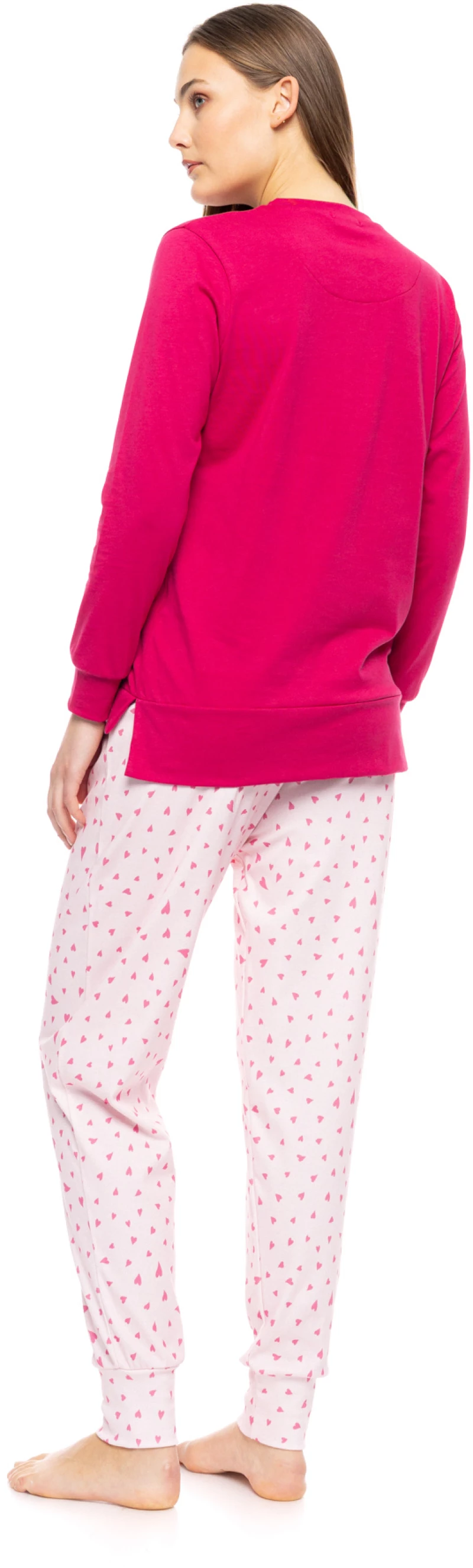 Γυναικεία Πυτζάμα Pink Label - BUBBLEGUM HEART print - Cotton - Regular Fit