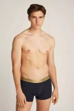 Ανδρικό boxer Tommy Hilfiger - Μαύρο Βαμβακερό - Χρυσό Λάστιχο Logo - 3 pack - Gift pack