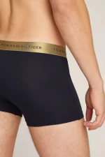 Ανδρικό boxer Tommy Hilfiger - Μαύρο Βαμβακερό - Χρυσό Λάστιχο Logo - 3 pack - Gift pack