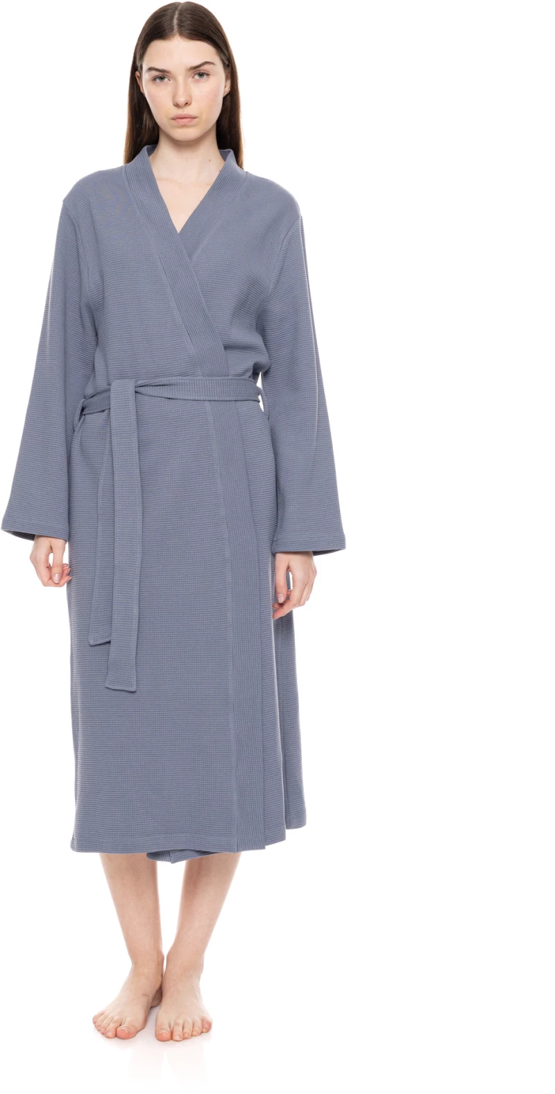 Γυναικεία Ρόμπα Pink Label - Midi - Cosmos Blue - Cotton - Regular Fit