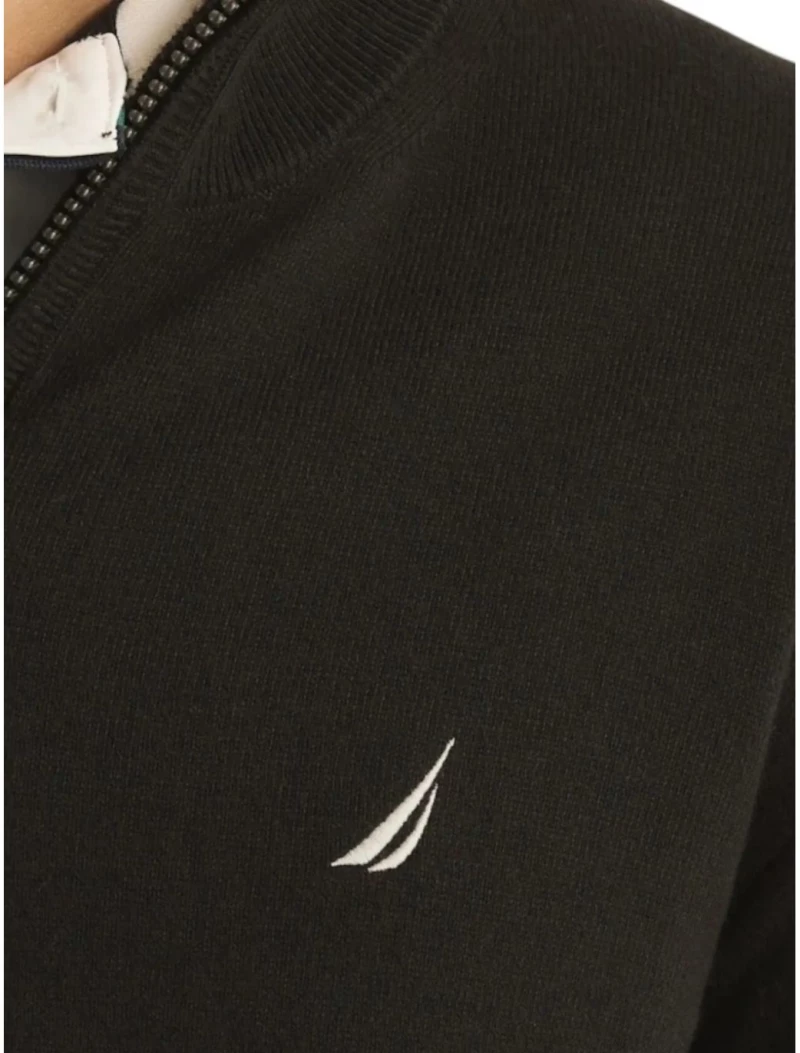 NAUTICA Ανδρικό μαύρο πουλόβερ 3NCS57101 0TB TRUE BLACK