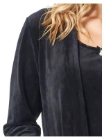 ANNA RAXEVSKY Γυναικεία μαύρη βελούδινη ζακέτα Z25203 BLACK