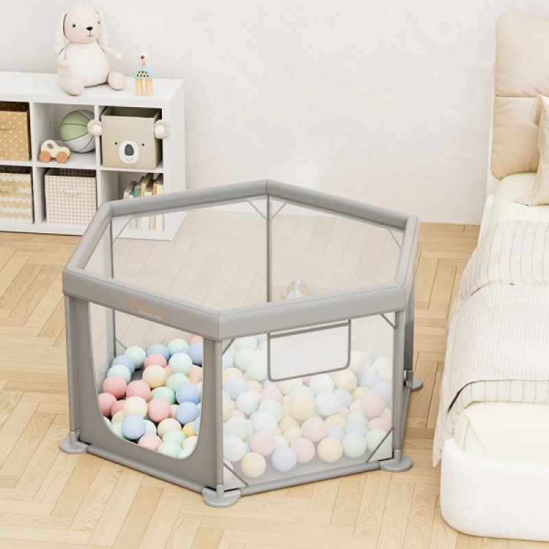 Bebe stars Παρκοκρέβατο Πολύγωνο Nestilo Grey 889-100