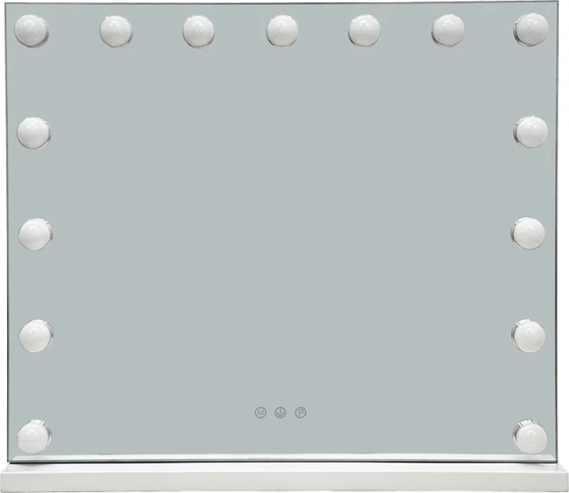 Καθρέπτης Led Hollywood Inart μέταλλο λευκό 60x12x52.3εκ