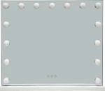 Καθρέπτης Led Hollywood Inart μέταλλο λευκό 60x12x52.3εκ