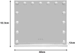Καθρέπτης Led Hollywood Inart μέταλλο λευκό 60x12x52.3εκ