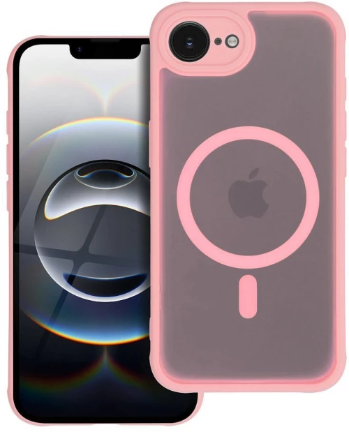 Full Matte Mag Cover Case Compatible With Magsafe For Iphone 14 Pro Max Jasny Różowy