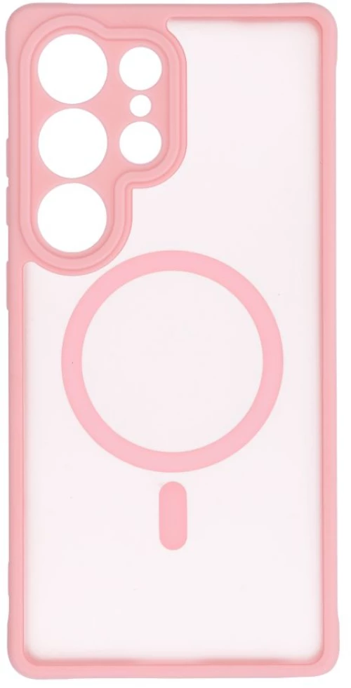 Full Matte Mag Cover Case Compatible With Magsafe For Xiaomi Redmi Note 14 Pro 5G Jasny Różowy