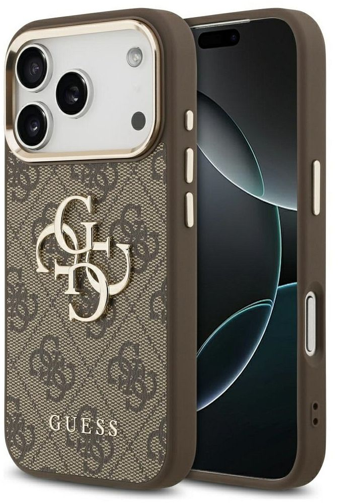 Guess Case For Iphone 17 Air Guhcp17M4Gmgcgr (Pu W/ Big 4G Classic Logo) Gold Black