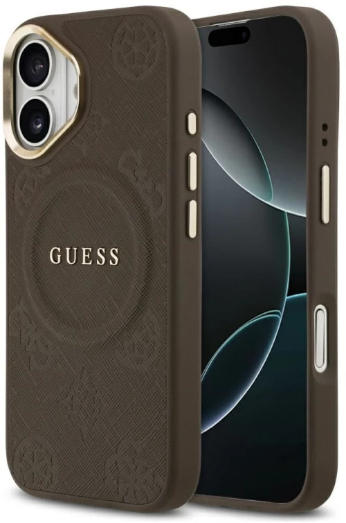 Guess Case For Iphone 17 Compatible With Magsafe Guhmp17Spsamsecw (Pu W/ Peony Hot Stamp) Brown