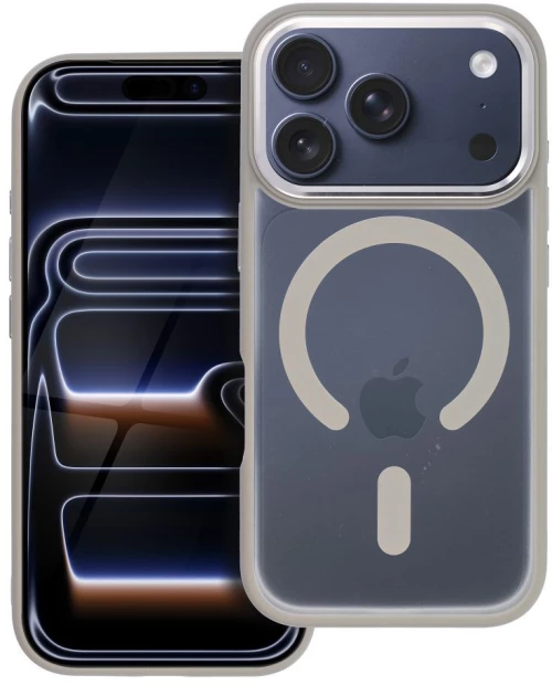 Matte Mag Cover Case Compatible With Magsafe For Iphone 17 Pro Titanium