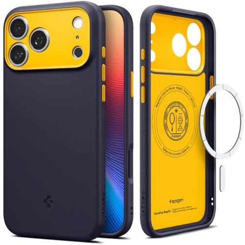 Spigen Case Nano Pop Mag Compatible With Magsafe For Iphone 17 Pro Blueberry Navy