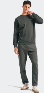 FUNKY BUDDHA Men's Crew Neck Sweater - FBM012-003-06-FOREST NIGHT