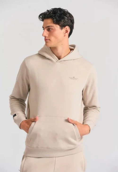 Funky Buddha the essentials ανδρικό βαμβακερό regular φούτερ μπεζ FBM012-002-06-GREIGE