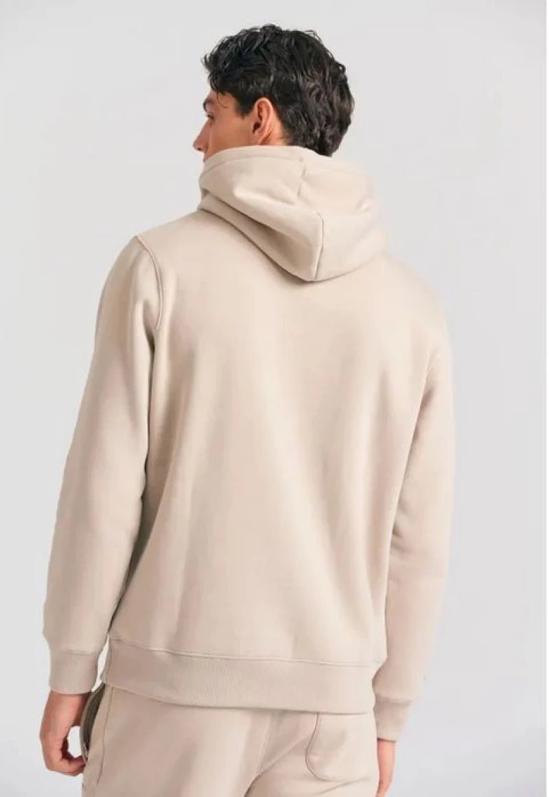 Funky Buddha the essentials ανδρικό βαμβακερό regular φούτερ μπεζ FBM012-002-06-GREIGE