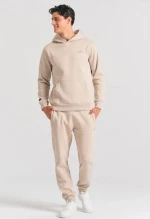 Funky Buddha the essentials ανδρικό βαμβακερό regular φούτερ μπεζ FBM012-002-06-GREIGE