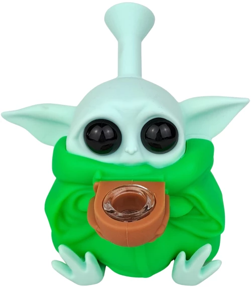 Alien Green Silicone Bong