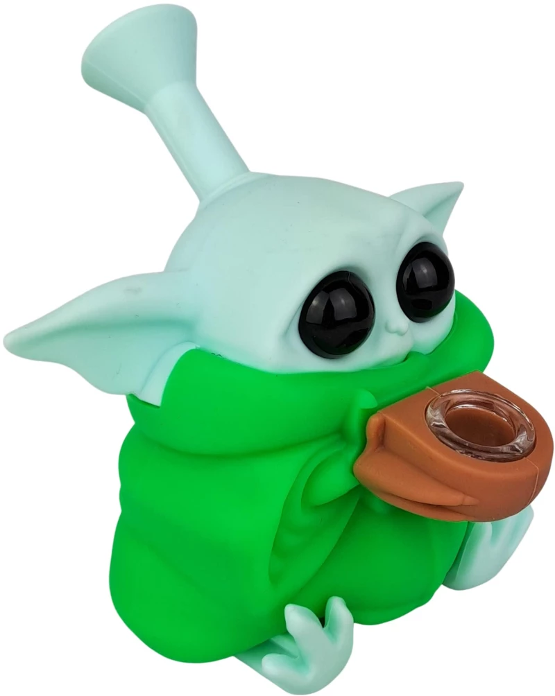 Alien Green Silicone Bong