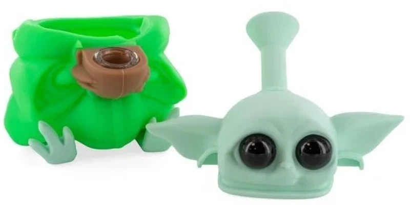 Alien Green Silicone Bong